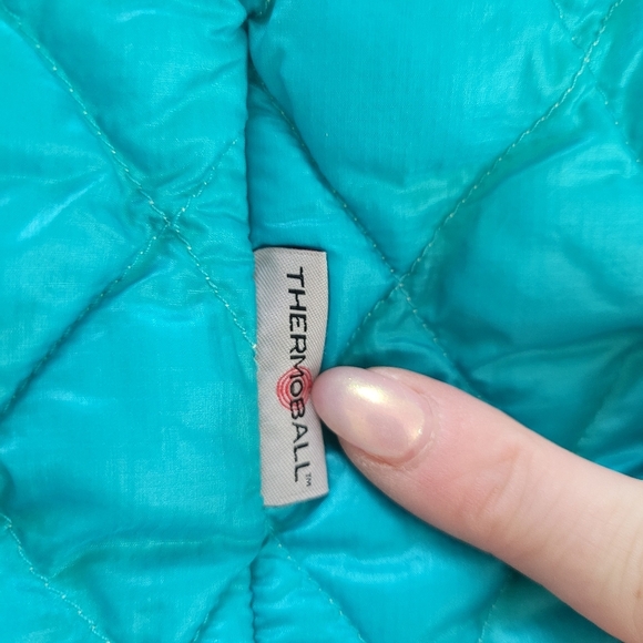 North Face Thermoball Eco Quilted Lightweight Full Zip Jacket Blue Green Medium - Picture 5 of 15